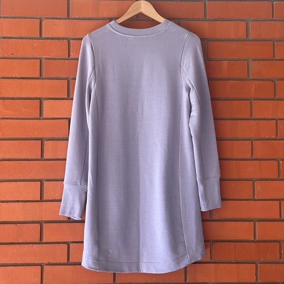 ATHLETA Women's Purple Crewneck Long Sleeve Dress Size Medium - Picture 6 of 6